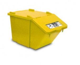 Split Bin.lt.45 Yellow With Lid